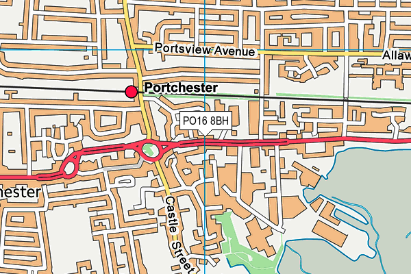 PO16 8BH map - OS VectorMap District (Ordnance Survey)