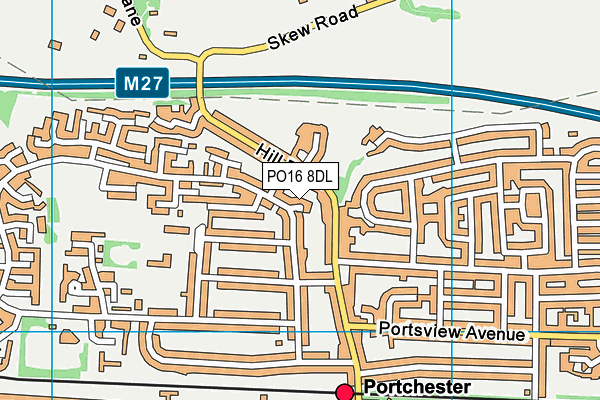 PO16 8DL map - OS VectorMap District (Ordnance Survey)