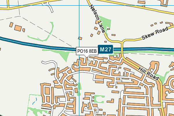 PO16 8EB map - OS VectorMap District (Ordnance Survey)