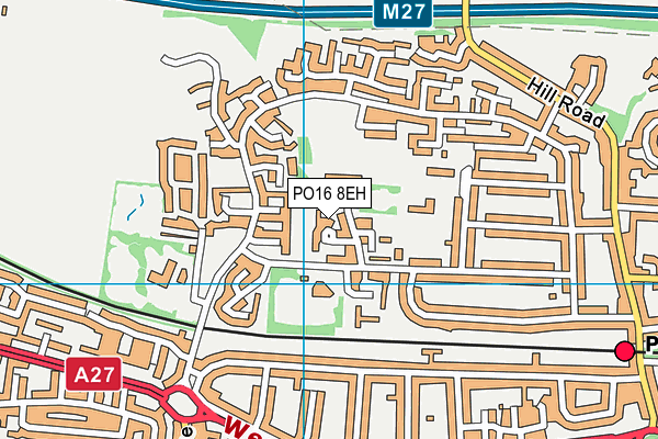 PO16 8EH map - OS VectorMap District (Ordnance Survey)