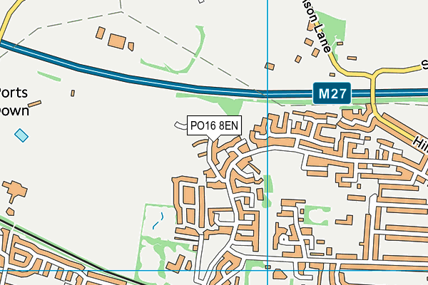 PO16 8EN map - OS VectorMap District (Ordnance Survey)