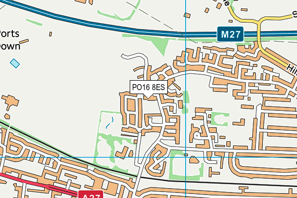 PO16 8ES map - OS VectorMap District (Ordnance Survey)