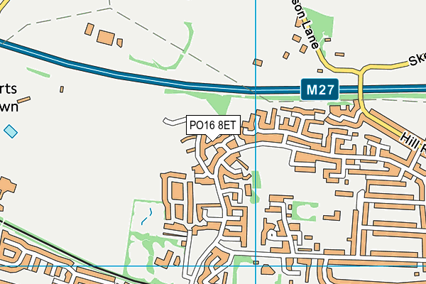PO16 8ET map - OS VectorMap District (Ordnance Survey)