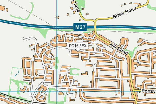 PO16 8EX map - OS VectorMap District (Ordnance Survey)