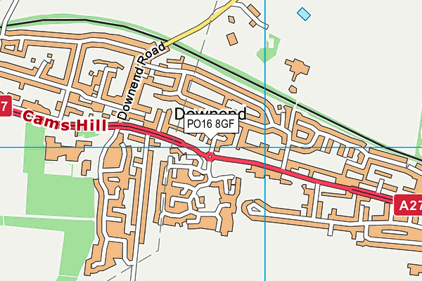 PO16 8GF map - OS VectorMap District (Ordnance Survey)