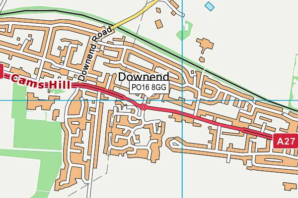 PO16 8GG map - OS VectorMap District (Ordnance Survey)