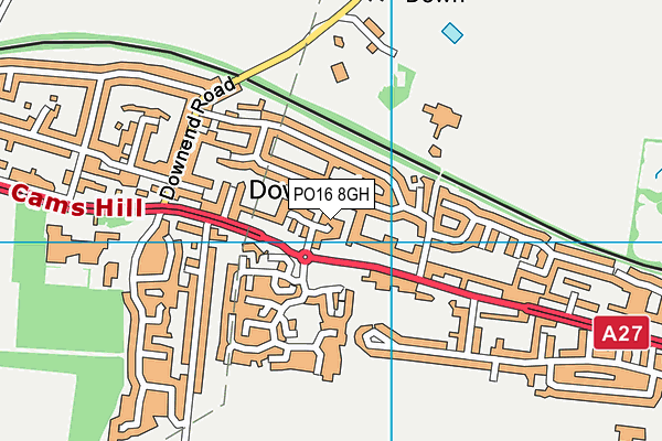 PO16 8GH map - OS VectorMap District (Ordnance Survey)