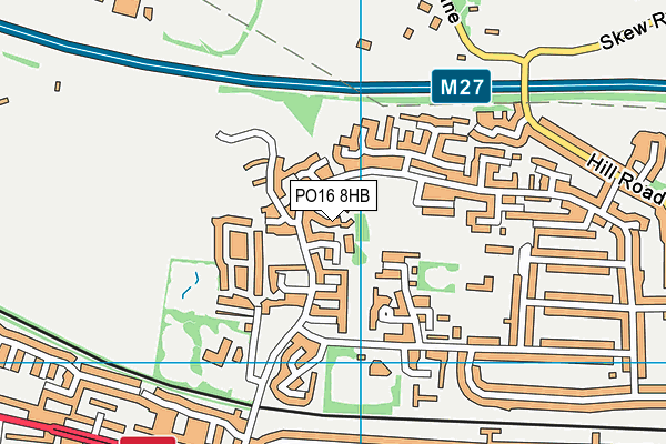 PO16 8HB map - OS VectorMap District (Ordnance Survey)