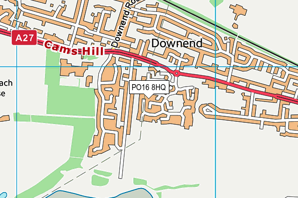 PO16 8HQ map - OS VectorMap District (Ordnance Survey)