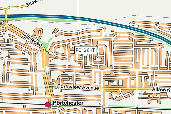 PO16 8HT map - OS VectorMap District (Ordnance Survey)