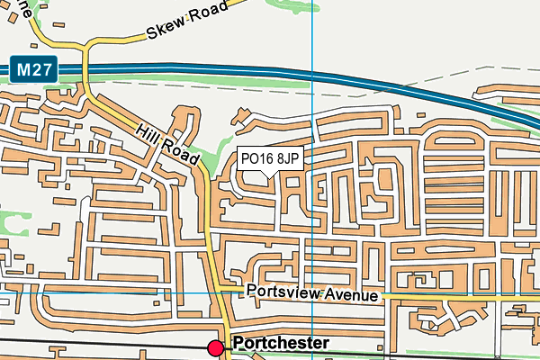 PO16 8JP map - OS VectorMap District (Ordnance Survey)