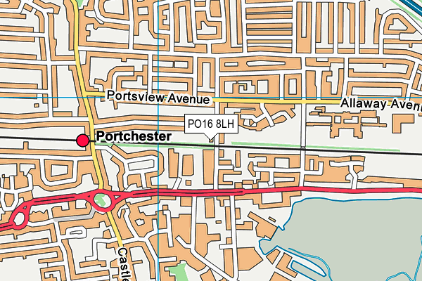 PO16 8LH map - OS VectorMap District (Ordnance Survey)