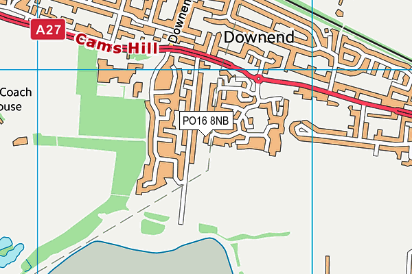 PO16 8NB map - OS VectorMap District (Ordnance Survey)