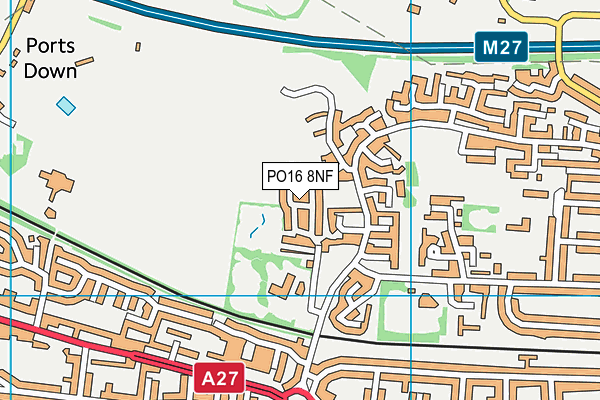 PO16 8NF map - OS VectorMap District (Ordnance Survey)