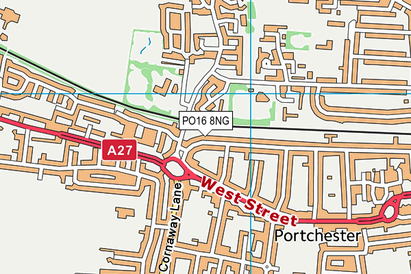 PO16 8NG map - OS VectorMap District (Ordnance Survey)