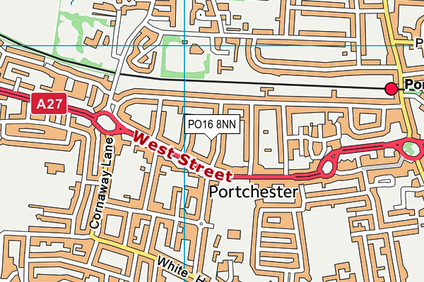 PO16 8NN map - OS VectorMap District (Ordnance Survey)