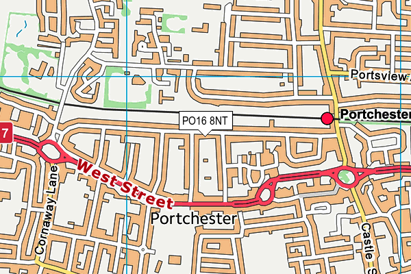 PO16 8NT map - OS VectorMap District (Ordnance Survey)
