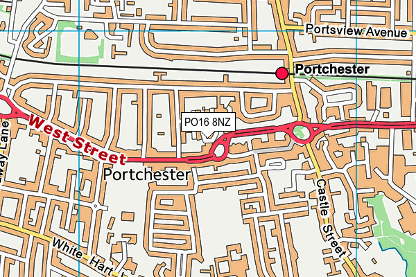 PO16 8NZ map - OS VectorMap District (Ordnance Survey)