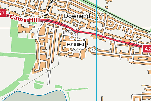 PO16 8PG map - OS VectorMap District (Ordnance Survey)