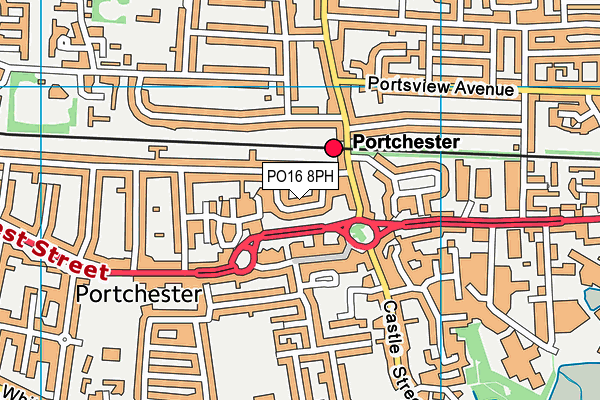 PO16 8PH map - OS VectorMap District (Ordnance Survey)