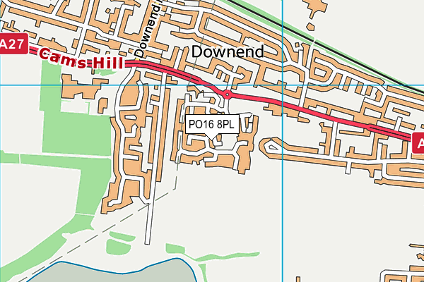 PO16 8PL map - OS VectorMap District (Ordnance Survey)