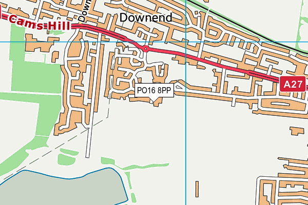 PO16 8PP map - OS VectorMap District (Ordnance Survey)