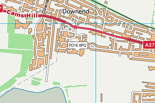 PO16 8PQ map - OS VectorMap District (Ordnance Survey)