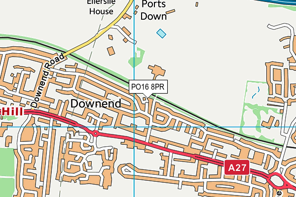 PO16 8PR map - OS VectorMap District (Ordnance Survey)