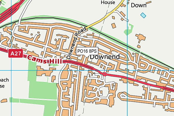 PO16 8PS map - OS VectorMap District (Ordnance Survey)