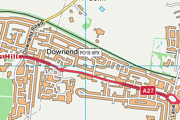 PO16 8PX map - OS VectorMap District (Ordnance Survey)