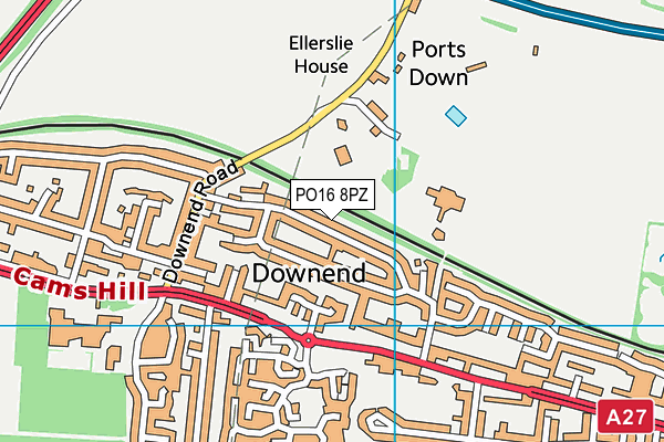 PO16 8PZ map - OS VectorMap District (Ordnance Survey)