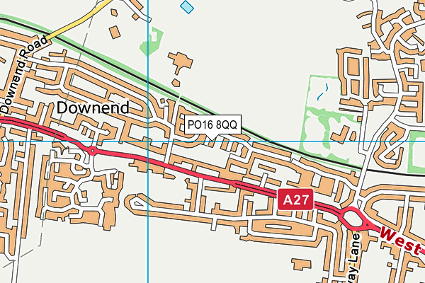 PO16 8QQ map - OS VectorMap District (Ordnance Survey)