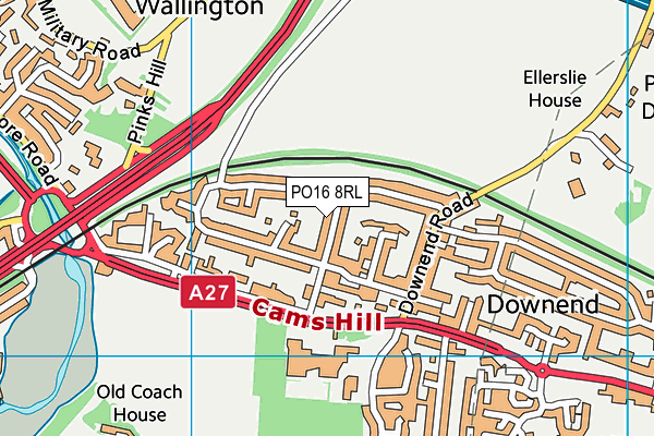 PO16 8RL map - OS VectorMap District (Ordnance Survey)