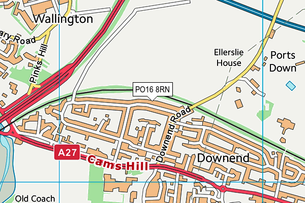 PO16 8RN map - OS VectorMap District (Ordnance Survey)