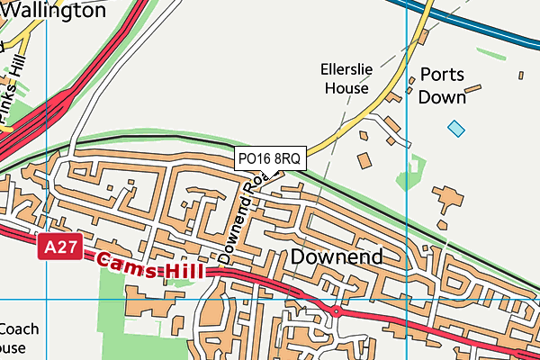 PO16 8RQ map - OS VectorMap District (Ordnance Survey)