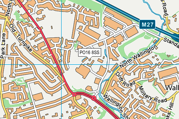 PO16 8SS map - OS VectorMap District (Ordnance Survey)