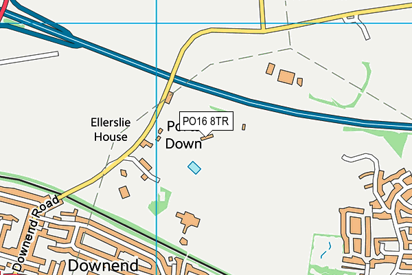 PO16 8TR map - OS VectorMap District (Ordnance Survey)