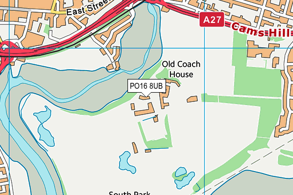 PO16 8UB map - OS VectorMap District (Ordnance Survey)