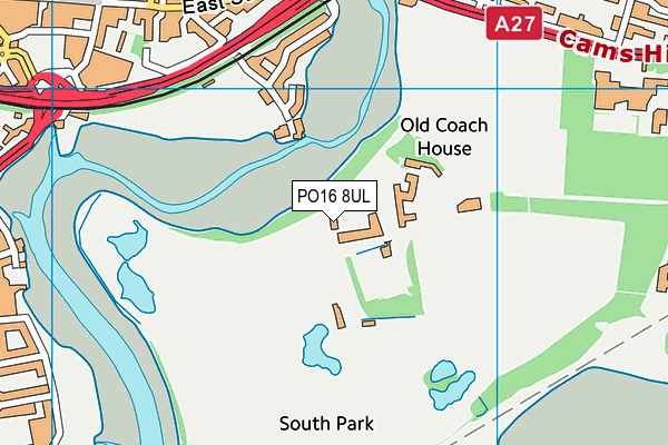 PO16 8UL map - OS VectorMap District (Ordnance Survey)