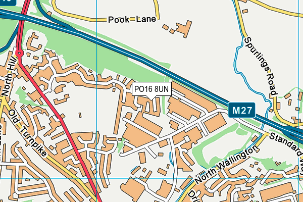 PO16 8UN map - OS VectorMap District (Ordnance Survey)