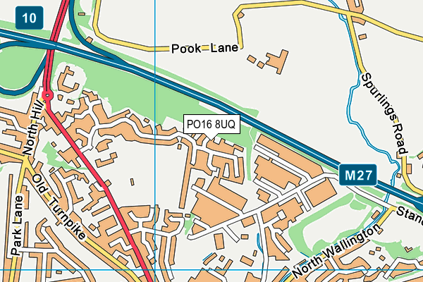 PO16 8UQ map - OS VectorMap District (Ordnance Survey)