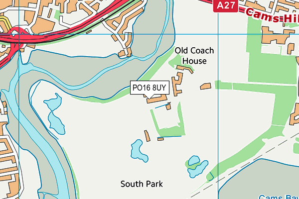 PO16 8UY map - OS VectorMap District (Ordnance Survey)