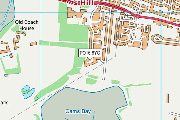 PO16 8YG map - OS VectorMap District (Ordnance Survey)