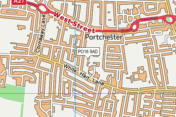 Portchester Community Centre map (PO16 9AD) - OS VectorMap District (Ordnance Survey)