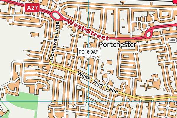 PO16 9AF map - OS VectorMap District (Ordnance Survey)