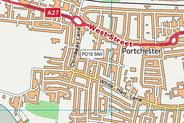 PO16 9AH map - OS VectorMap District (Ordnance Survey)