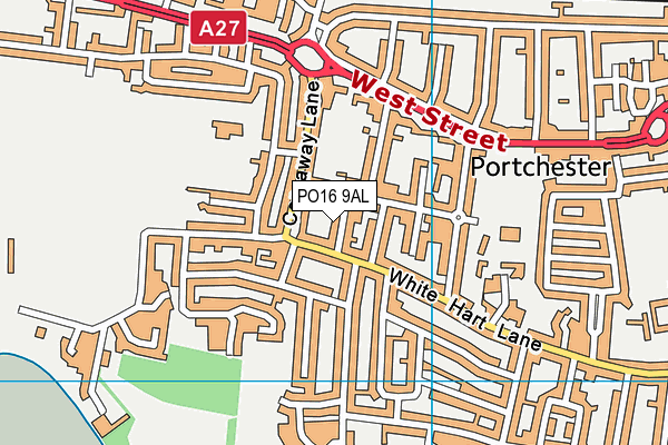 PO16 9AL map - OS VectorMap District (Ordnance Survey)