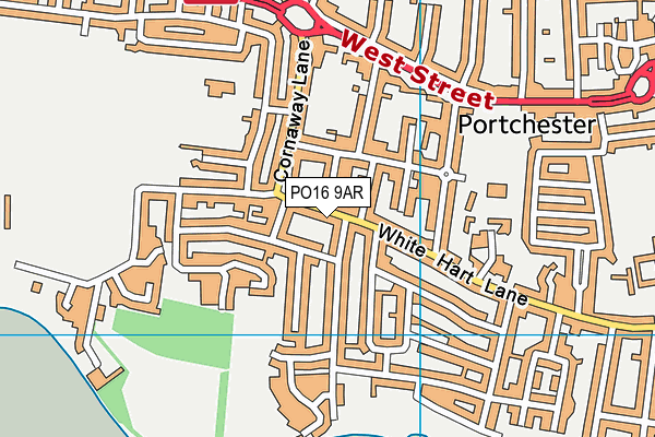 PO16 9AR map - OS VectorMap District (Ordnance Survey)