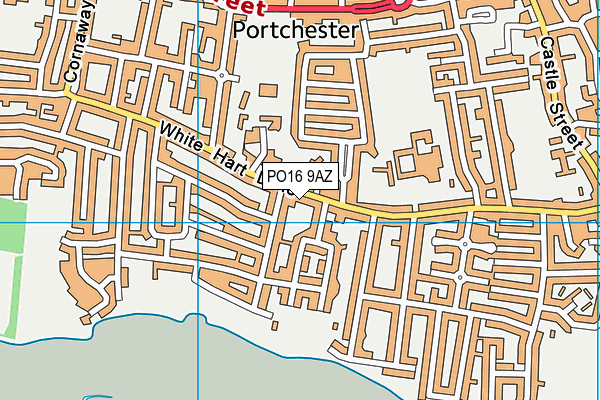 PO16 9AZ map - OS VectorMap District (Ordnance Survey)