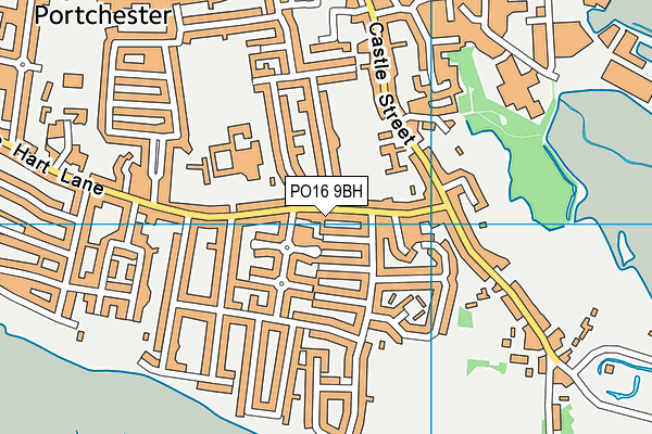 PO16 9BH map - OS VectorMap District (Ordnance Survey)